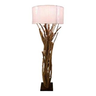 Early 21st Century Twig Driftwood Floor Lamp For Sale