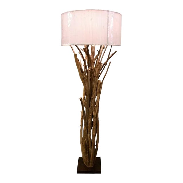 Early 21st Century Twig Driftwood Floor Lamp For Sale
