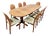 Danish Teak Extending Table +and Chairs from Möbelfabrik Holstebro, 1970s, Set of 9 For Sale