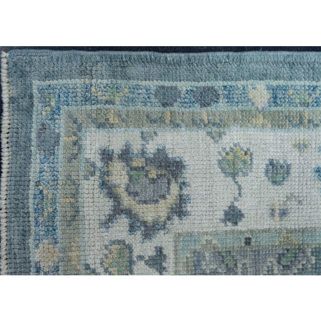 Turkish Turkish Oushak Rug 2'11" x 10'1" #19182 For Sale - Image 3 of 8