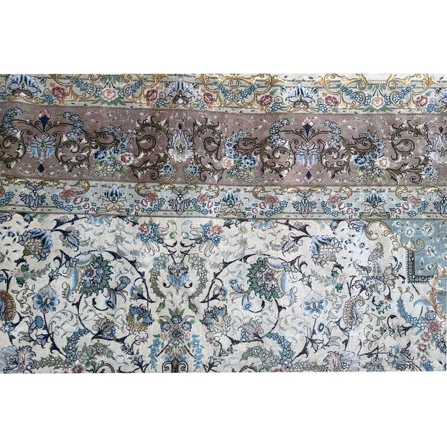 Astonishing 10' X 13' Silk & Wool 55 Raj Persian Tabriz Area Rug $3,699.00 For Sale In Los Angeles - Image 6 of 8