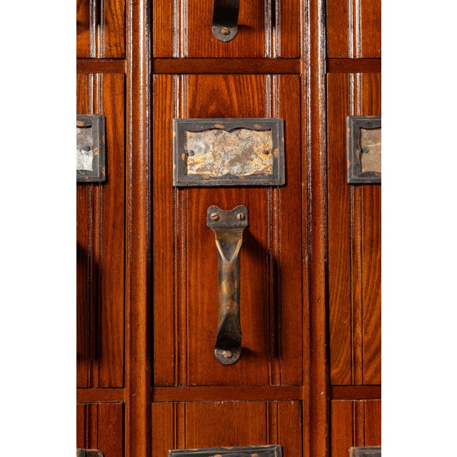 Brown Antique Office Specialty Oak 40-Drawer Document File Cabinet, Circa 1890s–1900s For Sale - Image 8 of 13
