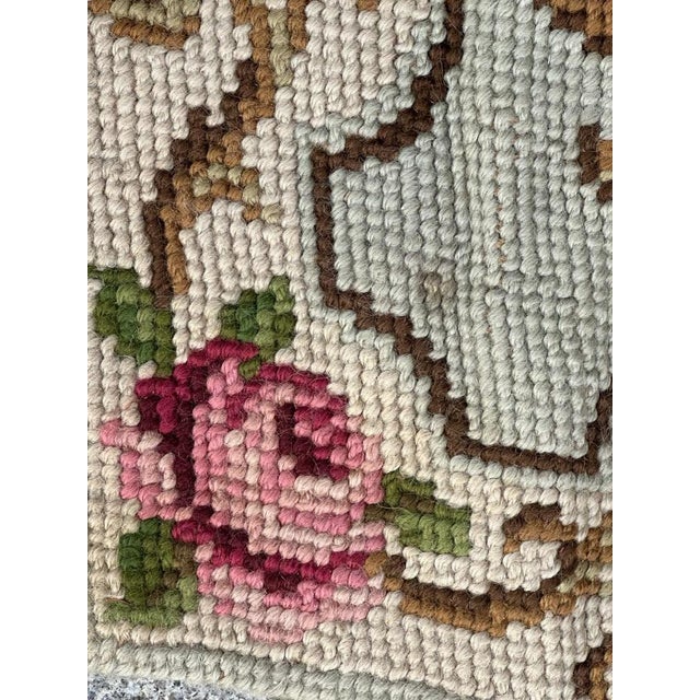 Textile French Needlepoint Rug, 1950s For Sale - Image 7 of 14
