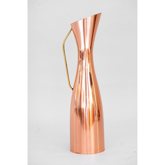 Metal Copper Flower Vase, Vienna, 1950s For Sale - Image 7 of 7