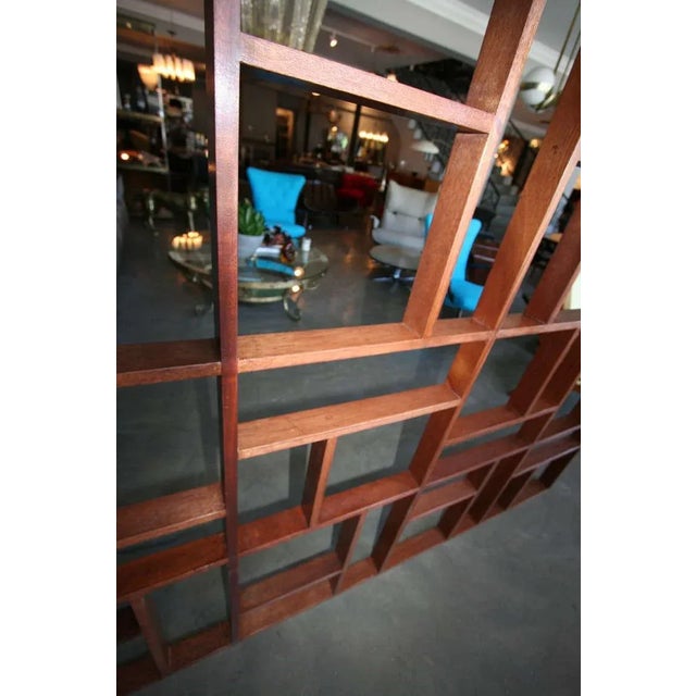 Wood Adesso Imports Mid-Century Modern Geometric Room Divider For Sale - Image 7 of 8