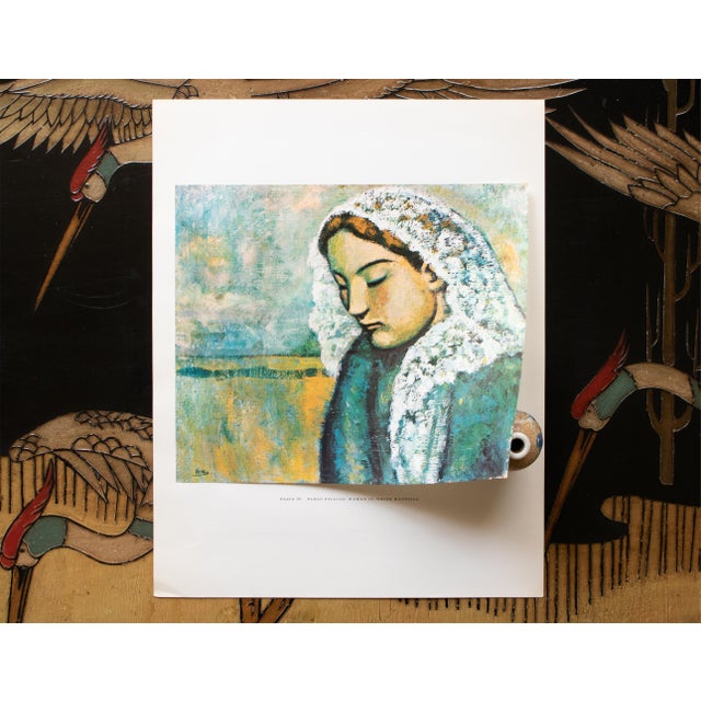 1950s After Pablo Picasso "Woman in White Mantilla", First Edition Swiss Full-Color Print For Sale In Dallas - Image 6 of 10