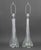 Vaughan Designs Glass Column Lamps, tapering body, single light fixture, one with Vaughan label underside. Larger: 35" H x...