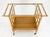 Fine Bamboo c1970s 2 Tier glass Top Serving Bar Cart on Wheels Mid Century MINT! For Sale - Image 12 of 18