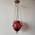 Antique Late 19th Victorian Ruby Swirl Pull-Down Oil Burning Lamp Converted to Electricity For Sale In Miami - Image 6 of 6