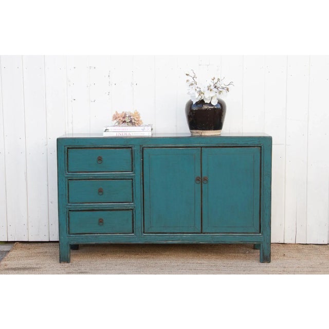 Asian Celadon Blue Credenza For Sale - Image 11 of 11