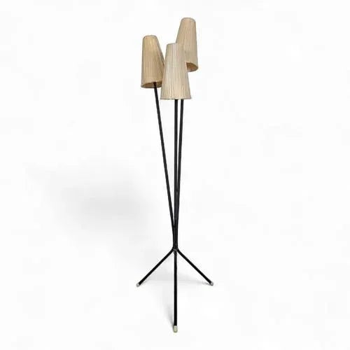 Metal Tripod Floor Lamp, 1950s For Sale - Image 7 of 7