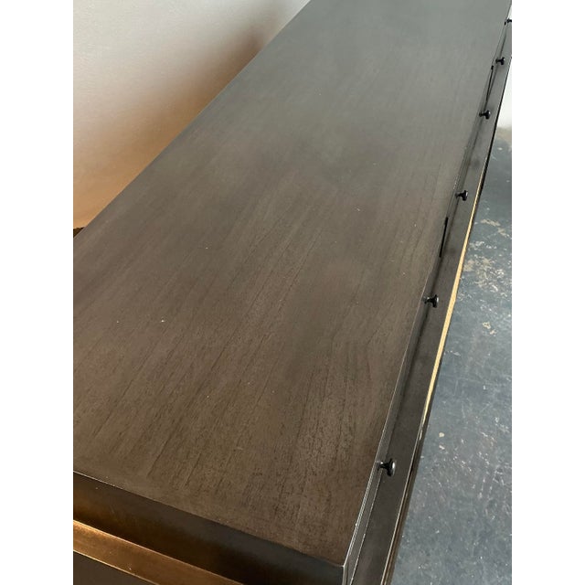 Vintage Noir Hermosa Cane Front Credenza For Sale In West Palm - Image 6 of 8