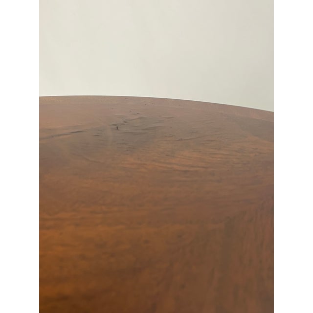 Late 20th Century Baker Furniture Federal Style Mahogany Drum Table With Candle Slides For Sale - Image 14 of 15