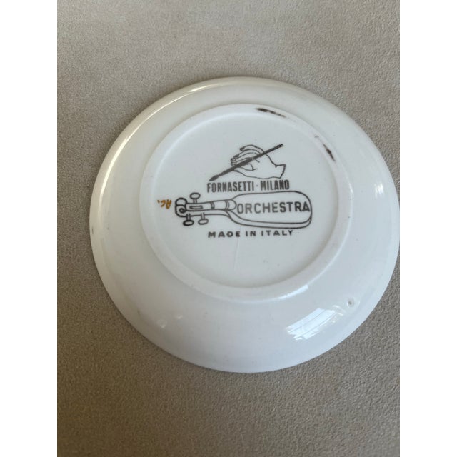 Ceramic 1960s Fornasetti Vintage Orchestra Coasters - Set of 4 For Sale - Image 7 of 9