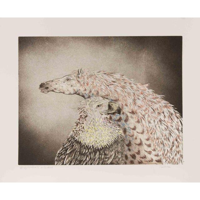 Etching hand watercolored realized by the italian Artist Benito Trolese. Hand signed. Not numbered. Excellent condition....