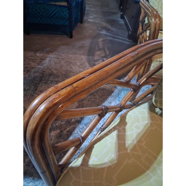Lexington Furniture Pair Lexington Furniture Coastal Rattan Lounge Chair – Vintage 1980s For Sale - Image 4 of 7