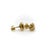 Modern Vintage 14k Gold Puffy Heart Florentine Finish Stud Earrings, Pair For Sale - Image 3 of 7