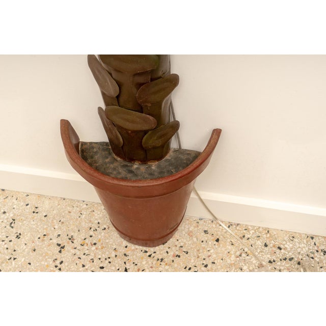 1970s Custom Palm Tree Form Wall Torcheres 9 Ft High - a Pair For Sale - Image 9 of 12