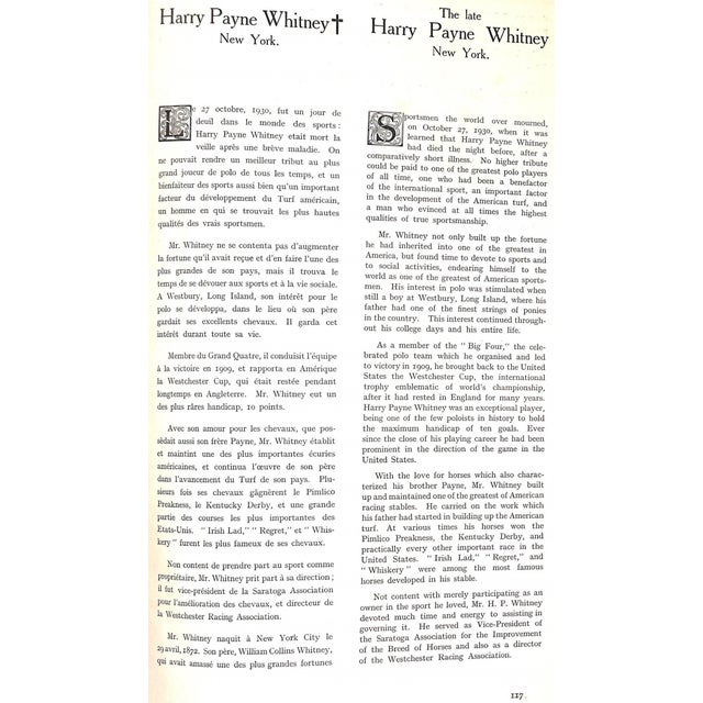 1930s "International Sport Polo" 1931 Stock, Alphons For Sale - Image 5 of 12