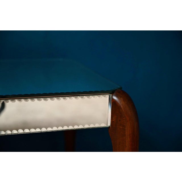 Bohemian Chic Art Deco Coffee Table with Beveled Mirror, 1940s For Sale - Image 18 of 18
