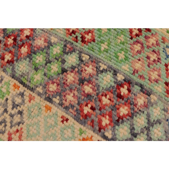Textile Eclectic Balochi Blue/Gray Wool Rug - 3'2''x5'1'' For Sale - Image 7 of 11