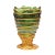 Bottle Green, Matt Gold Pompitu II Vase by Gaetano Pesce for Fish Design For Sale
