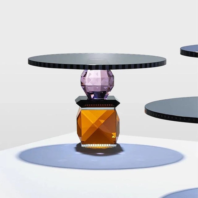 Contemporary Circular Crystal Tray For Sale - Image 3 of 8