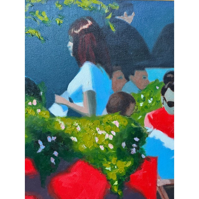 Contemporary Waiting Tables on Rush Contemporary Oil Painting For Sale - Image 3 of 6