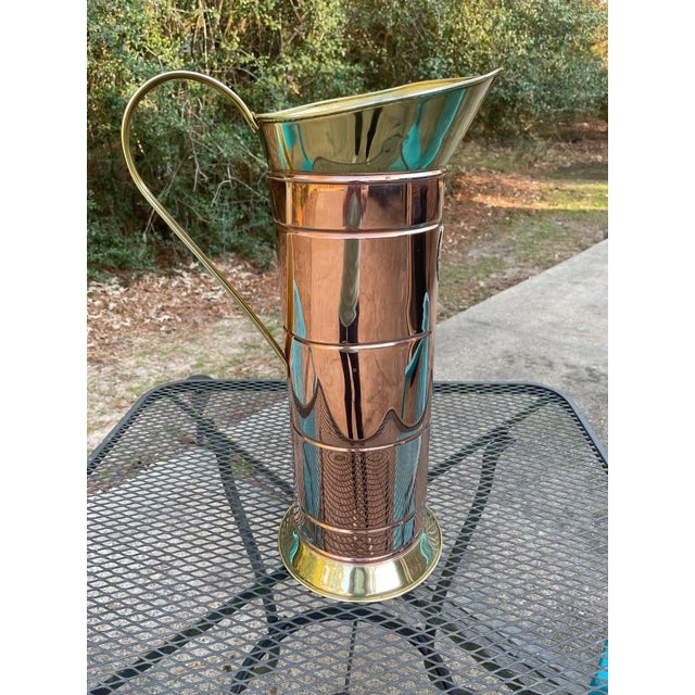 Vintage Mid Century 5 Kan Copper Coal Scuttle Umbrella Stand For Sale - Image 15 of 18