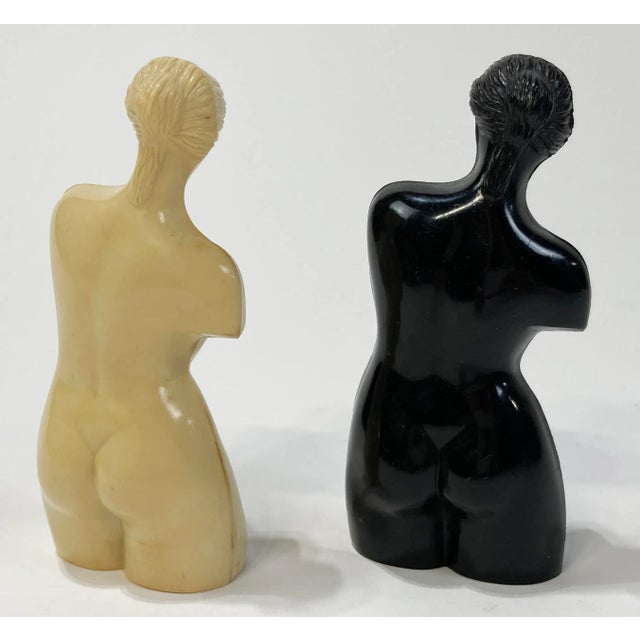 Mid 20th Century Vintage Resin Female Form Salt and Pepper Shakers, a Pair For Sale - Image 5 of 8