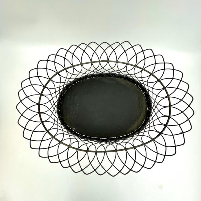 Vintage Oval Toleware Planter Cachepot Jardiniere Centerpiece Made in Mexico For Sale - Image 9 of 11