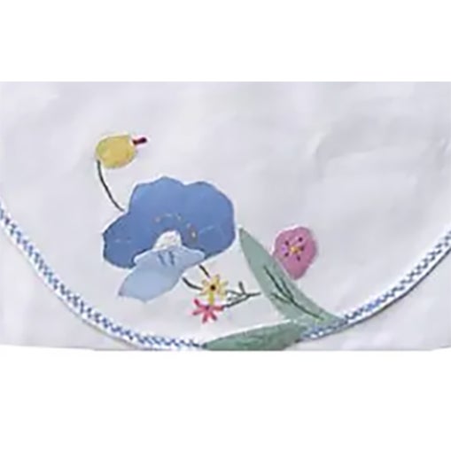 A lovely and unique gift for a friend, mother, sister, or a sweet indulgence for yourself! A pretty, hand-appliquéd cotton...