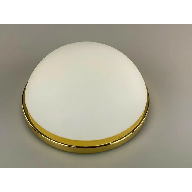 Mid-Century Modern Plafoniere Glass Ceiling Lamp from Limburg Glashütte, 1970s For Sale - Image 3 of 13