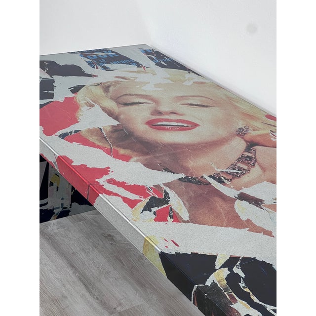 Metal Desk by Mimmo Rotella and Marco Ferreri, 2000s For Sale - Image 7 of 12