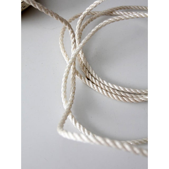 Mid 20th Century Vintage Cast Iron Mushroom Boat Anchor With Rope For Sale - Image 5 of 12