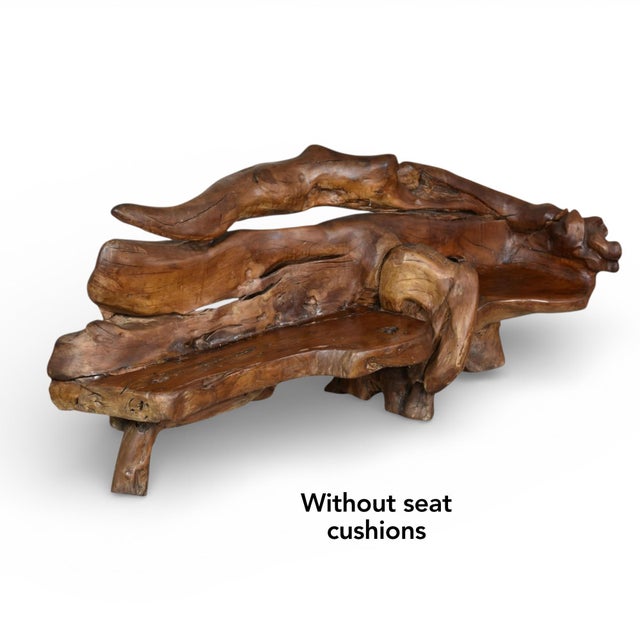 Wendell Castle Freeform Sculptural Organic Modern Wood Sofa Bench For Sale - Image 4 of 15