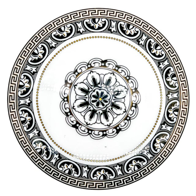 Versace 1990s Rosenthal Meets Versace "Marqueterie" Porcelain Round Covered Trinket Box For Sale - Image 4 of 8