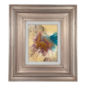Original Abstract Fluid Art Painting Signed Framed Contemporary Art