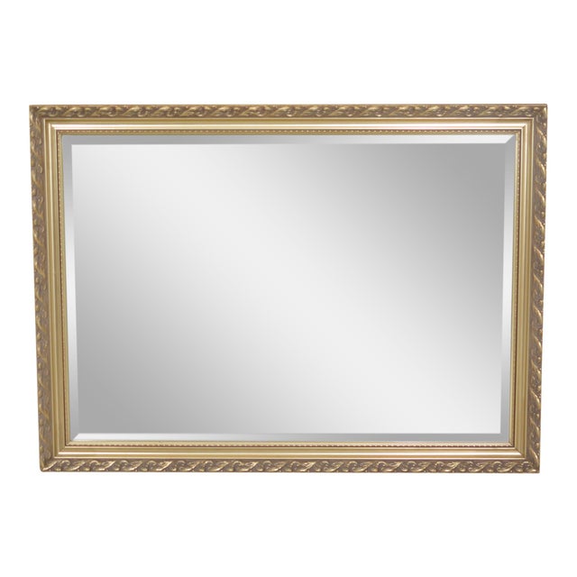 Gold Framed Rectangular Glass Beveled Mirror Chairish