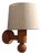 1970s Uno Kristiansson, Swedish Modern, Pine, Fabric, Wall Sconce For Sale