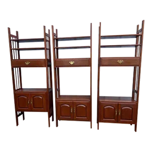 Mid 20th Century Vintage American Traditional Room Divider Shelving Unit Bookcase