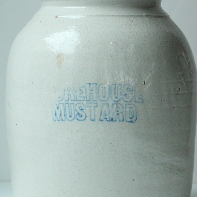 Large antique stoneware salt-glazed crock dating back to the early 1900's. We love collecting assorted vintage stoneware....