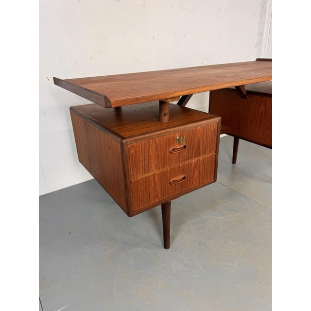 Mid-Century Danish Teak Desk attributed to Louis van Teeffelen for Wébé, 1950s For Sale - Image 16 of 18