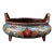 1980s Cloisonné Tripod Censer With Upright Ears - Blue Floral Enamel For Sale