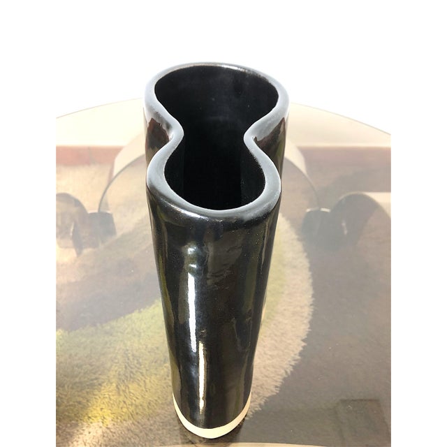 Ceramic Vintage Italian Space Age Ceramic Vase, 1970s For Sale - Image 7 of 11
