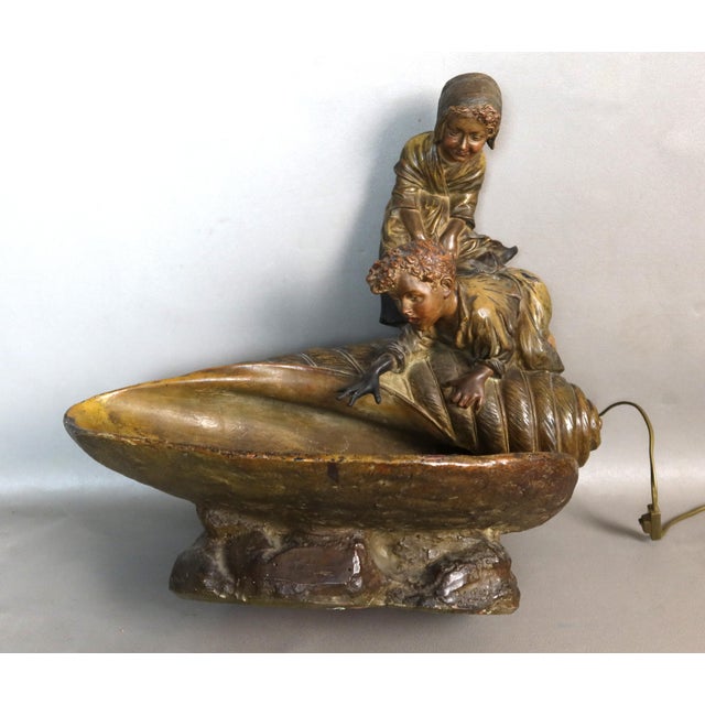 Terracotta Sculpture Forming a Lamp, 1920s-1940s For Sale - Image 15 of 15