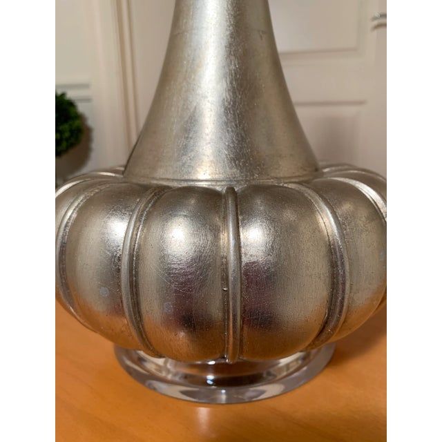 2010s Silver Finish Table Lamp by John-Richard For Sale - Image 5 of 9