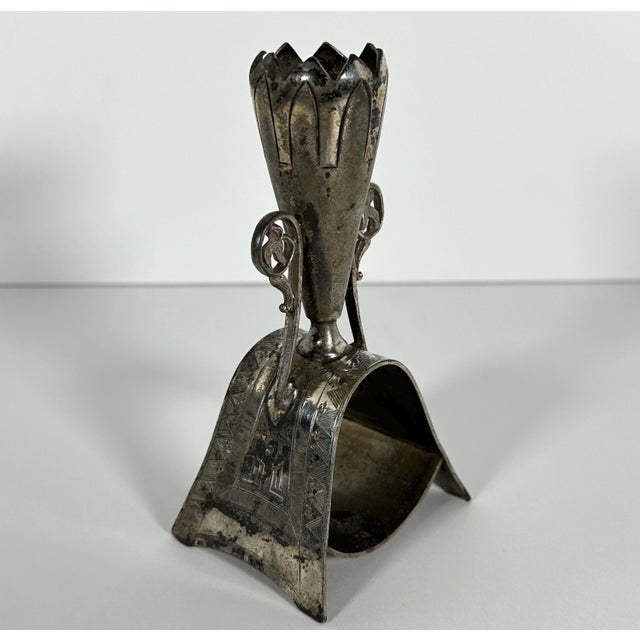 Rare & Original Simpson Hall Miller & Co. Silver Plate Napkin Ring Toothpick Holder for your consideration. The napkin...