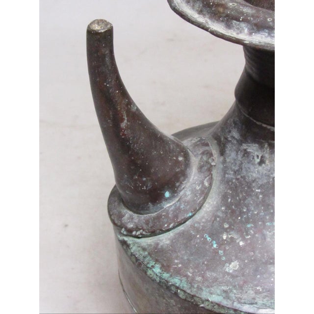 Rustic Persian Copper Ewer For Sale - Image 10 of 16