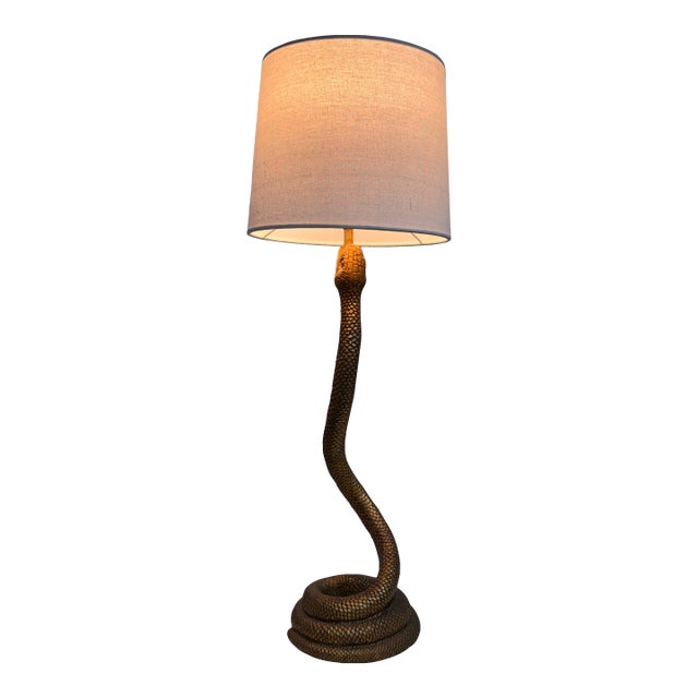Brett Beldock for Cb2 Snake Bronze Table Lamp For Sale
